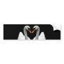 Reflections of Love, Heart Shape, White Swans Bumper Sticker