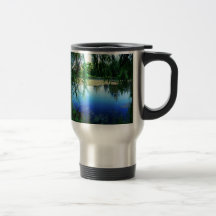 Reflections on a lake coffee mugs
