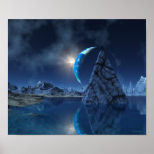 Reflections on an Empty Planet Sci Fi Print