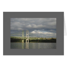 Reflections Tacoma Narrows Bridge Card