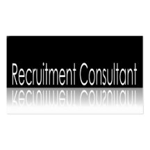 Reflective Text - Recruitment Consultant Business Card Templates