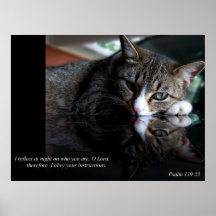 Reflétez la copie de beaux-arts (de chat) poster