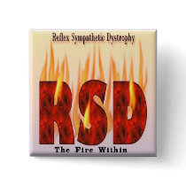 Reflex Sympathetic Dystrophy Awareness Button (Squ