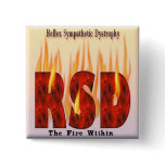 Reflex Sympathetic Dystrophy Awareness Button (Squ