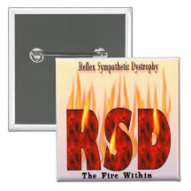 Reflex Sympathetic Dystrophy Awareness Button (Squ