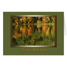 Réflexion de lac thanksgiving carte