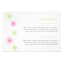Réflexions florales épousant la carte d'insertion invitation