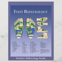 Reflexology chart  - Blue Flyer Design