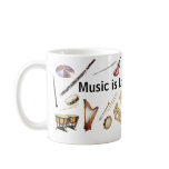 Reg. 11 oz. "Music is Life!  (Imbibe, often.)" Mug