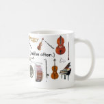 Reg. 11 oz. "Music is Life!  (Imbibe, often.)" Mug