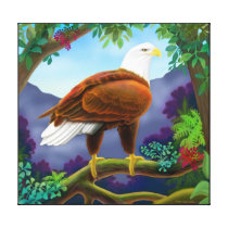 Regal American Bald Eagle Wrapped Canvas Stretched Canvas Prints