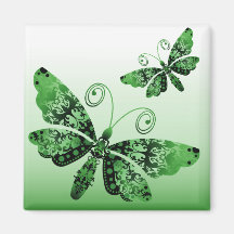 "Regal Butterfly" (jade) by Cheryl Daniels Refrigerator Magnet
