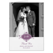 Regal Monogram Thank You Card