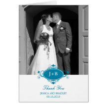 Regal Monogram Thank You Card