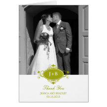 Regal Monogram Thank You Card