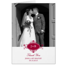 Regal Monogram Thank You Card