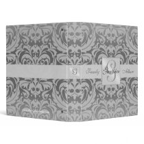 Regal Silver Monogram Damask Family Album Binder