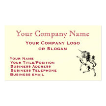 Regal Unicorn Business Cards