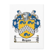 Regan Family Crest Postcards
