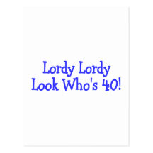 Regard Whos de Lordy Lordy bleu de 40 anniversaire Cartes Postales