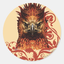 Regarder de Fawkes Autocollant Rond