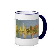 Regatta at Argenteuil, Monet Vintage Impressionism Coffee Mugs