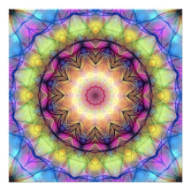 Regenboog mandala gepersonaliseerde uitnodiging