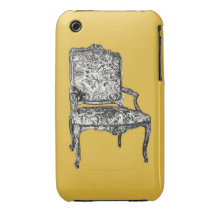Regency chair in mustard yellow Case-Mate iPhone 3 case