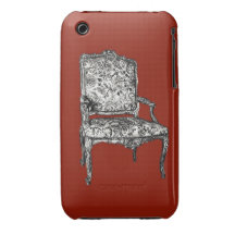 Regency chair in red Case-Mate iPhone 3 case