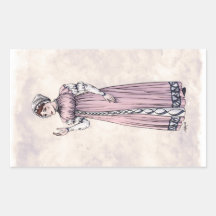 Regency Fashion - Lady #6 - 4 Sticker Sheet