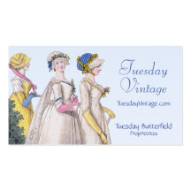 Regency Fashion Plate Custom Business Cards