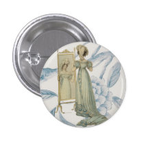 Regency Lady looking in the mirror Speld Buttons