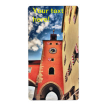 Regensburg clock tower HDR Personalized Shipping Label