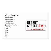 Regent Street Business Card Template
