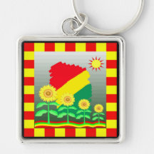 Reggae Daisy Keychain