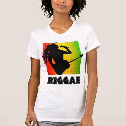 Reggae Music Rasta Rastaman Guitar Womens T-Shirts