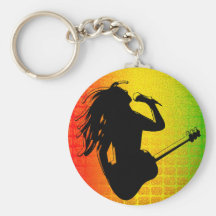 Reggae Rasta Rastafarian Classic Round Keychain
