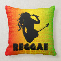 Reggae Rasta Rastafarian MoJo Square Throw Pillow