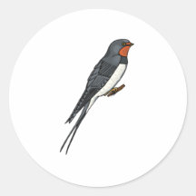 Reggie Robin Round Sticker