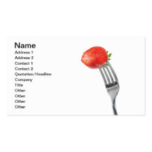 Régime de fraise cartes de visite personnelles