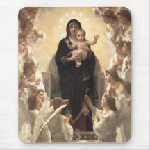 Regina Angelorum par Bouguereau, anges victoriens Tapis De Souris