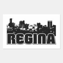 Regina Skyline Rectangle Sticker