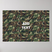 Région boisée de camouflage posters