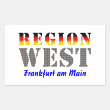 Region West - Frankfurt am Main Rechteckige Sticker