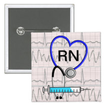 Registered Nurse Button Stethoscope