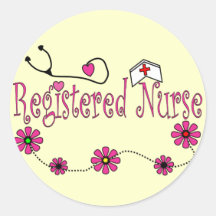 Registered Nurse Gifts Round Sticker