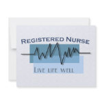 "Registered Nurse - Live Life Well" invitations