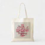 Registered Nurse, Pink Cross Swirls Canvas Bag