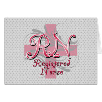 Registered Nurse, Pink Cross Swirls