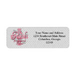 Registered Nurse, Pink Cross Swirls Return Address Labels